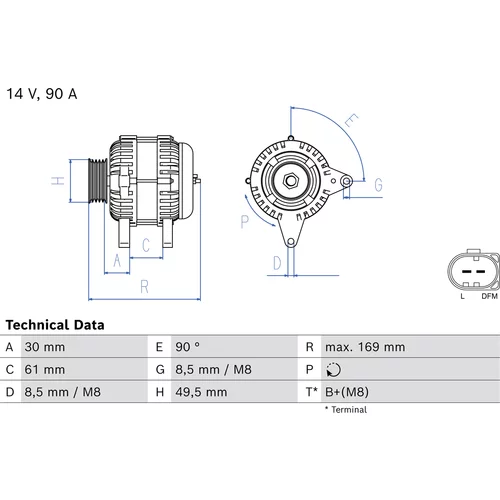 Alternátor BOSCH 0 986 083 870