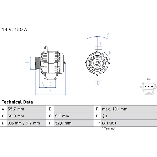 Alternátor BOSCH 0 986 086 680