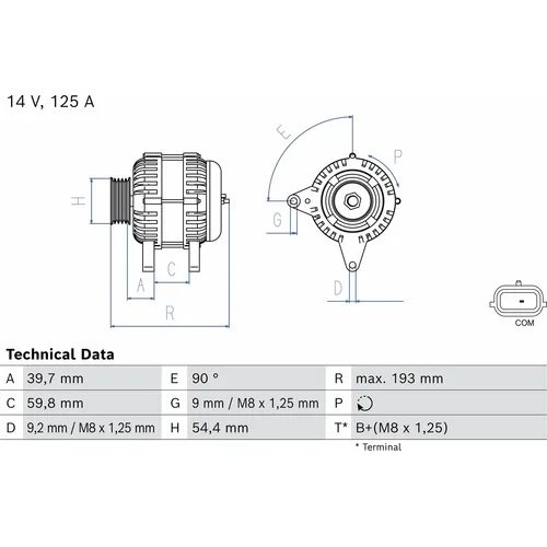 Alternátor BOSCH 0 986 086 920