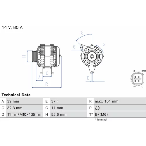 Alternátor BOSCH 0 986 087 490