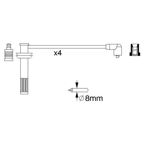 Sada zapaľovacích káblov 0 986 356 709 /BOSCH/ - obr. 4