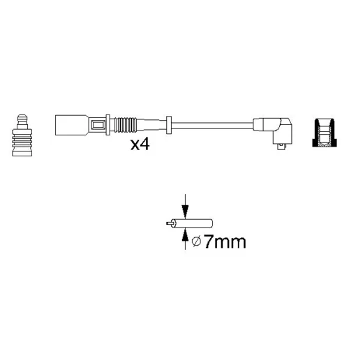 Sada zapaľovacích káblov 0 986 356 754 /BOSCH/ - obr. 4