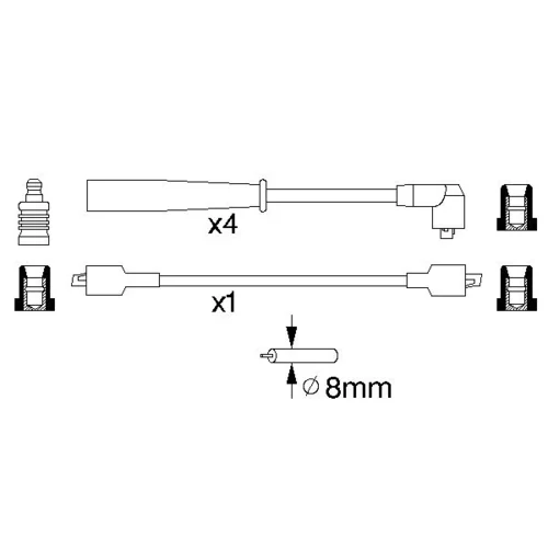 Sada zapaľovacích káblov 0 986 356 774 /BOSCH/ - obr. 4