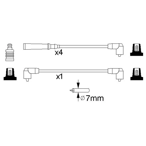 Sada zapaľovacích káblov 0 986 356 847 /BOSCH/ - obr. 4