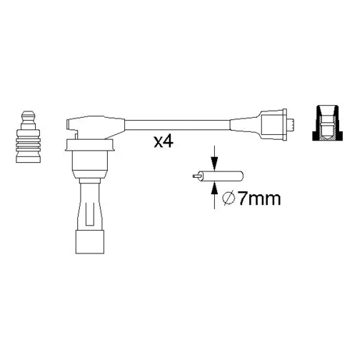Sada zapaľovacích káblov 0 986 356 974 /BOSCH/ - obr. 4