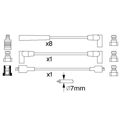 Sada zapaľovacích káblov 0 986 357 118 /BOSCH/ - obr. 4