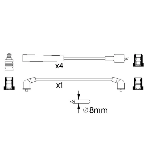 Sada zapaľovacích káblov 0 986 357 129 /BOSCH/ - obr. 4