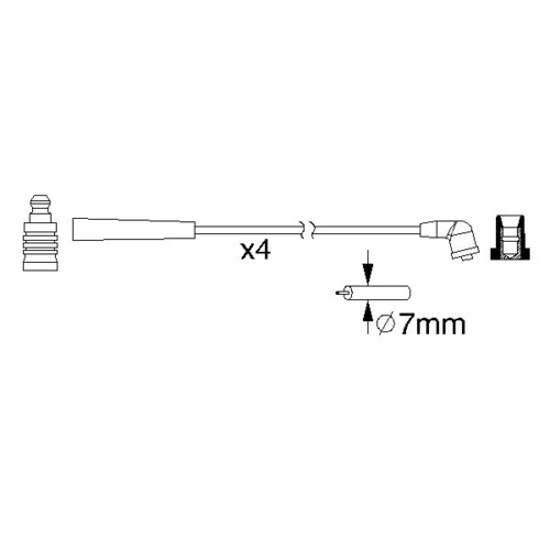 Sada zapaľovacích káblov 0 986 357 195 /BOSCH/ - obr. 4