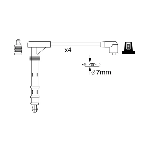 Sada zapaľovacích káblov 0 986 357 261 /BOSCH/ - obr. 4