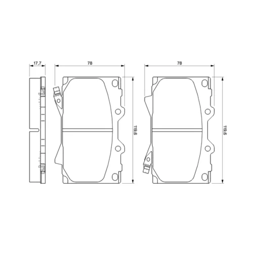 Sada brzdových platničiek kotúčovej brzdy 0 986 424 640 /BOSCH/ - obr. 4