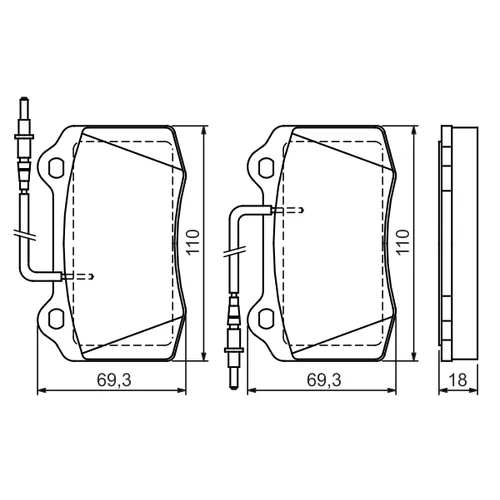 Sada brzdových platničiek kotúčovej brzdy 0 986 424 658 /BOSCH/ - obr. 4