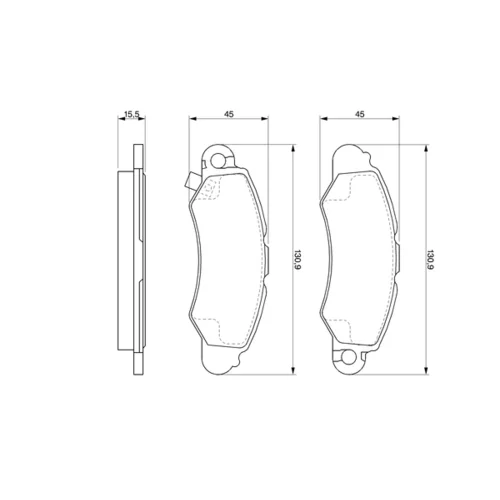 Sada brzdových platničiek kotúčovej brzdy 0 986 424 804 /BOSCH/ - obr. 6