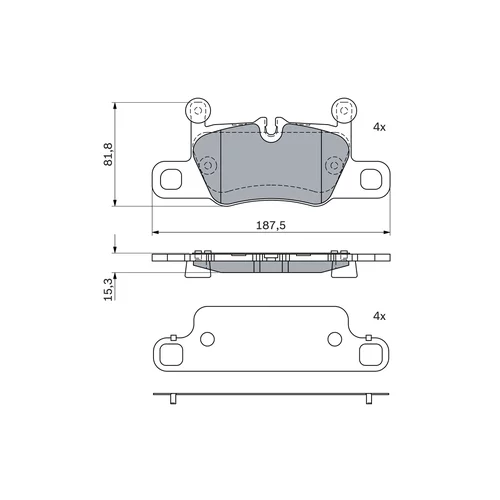 Sada brzdových platničiek kotúčovej brzdy 0 986 424 972 /BOSCH/ - obr. 4