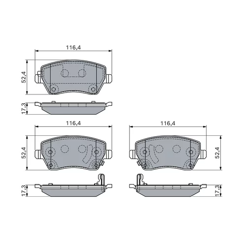 Sada brzdových platničiek kotúčovej brzdy 0 986 460 123 /BOSCH/ - obr. 4