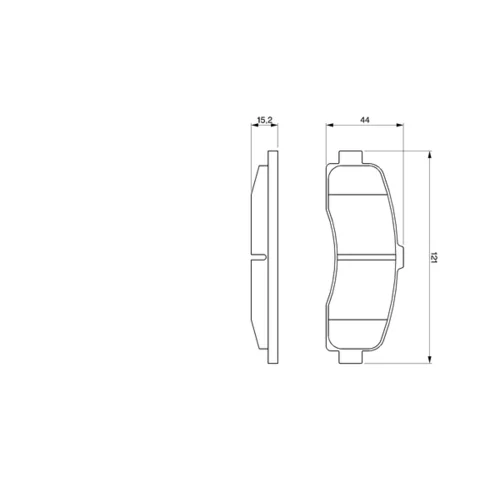 Sada brzdových platničiek kotúčovej brzdy 0 986 461 122 /BOSCH/ - obr. 4
