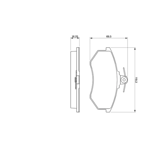 Sada brzdových platničiek kotúčovej brzdy 0 986 466 698 /BOSCH/ - obr. 4