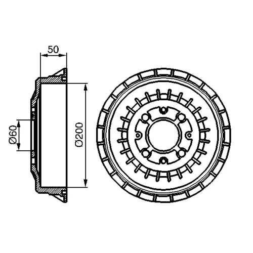 Brzdový bubon 0 986 477 146 /BOSCH/