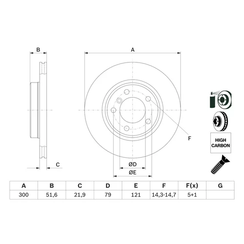 Brzdový kotúč 0 986 478 571 /BOSCH/ - obr. 4