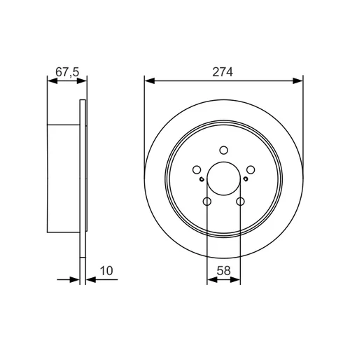 Brzdový kotúč 0 986 479 A82 /BOSCH/ - obr. 1