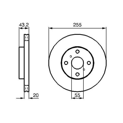 Brzdový kotúč 0 986 479 B60 /BOSCH/ - obr. 4