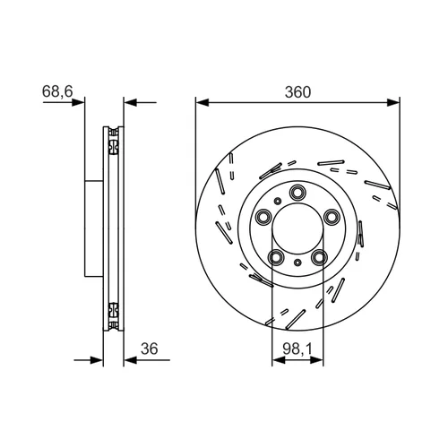 Brzdový kotúč 0 986 479 D22 /BOSCH/ - obr. 4