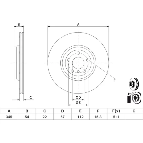 Brzdový kotúč 0 986 479 D62 /BOSCH/ - obr. 4