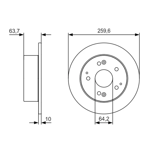 Brzdový kotúč 0 986 479 V39 /BOSCH/ - obr. 1