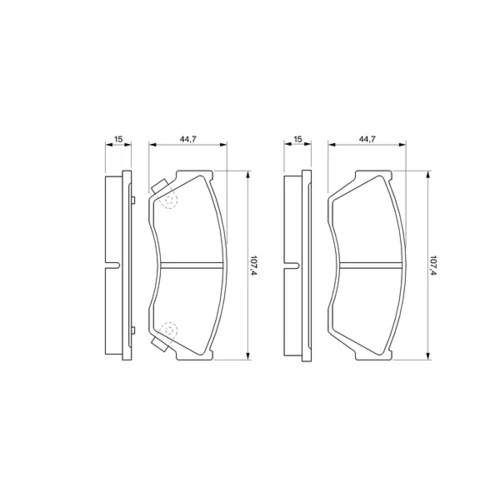 Sada brzdových platničiek kotúčovej brzdy 0 986 493 340 /BOSCH/ - obr. 4