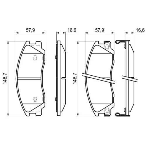 Sada brzdových platničiek kotúčovej brzdy 0 986 494 138 /BOSCH/ - obr. 4