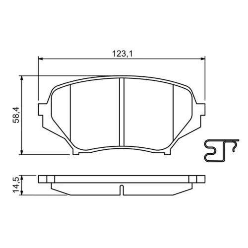 Sada brzdových platničiek kotúčovej brzdy 0 986 494 188 /BOSCH/ - obr. 6