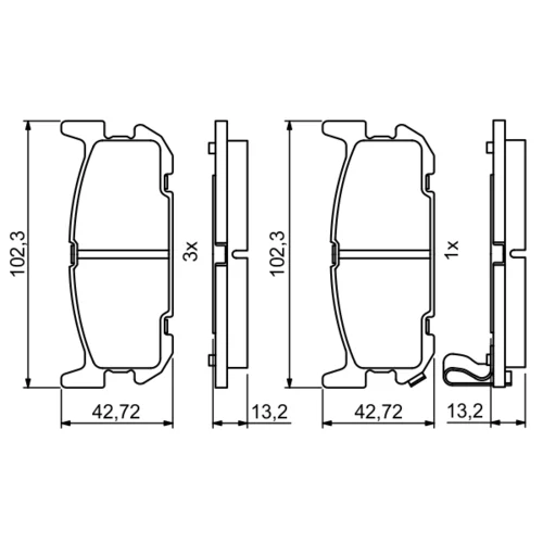 Sada brzdových platničiek kotúčovej brzdy 0 986 494 226 /BOSCH/ - obr. 4