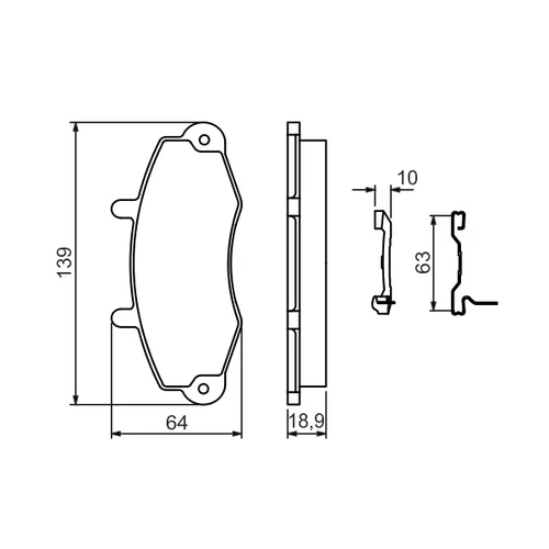 Sada brzdových platničiek kotúčovej brzdy 0 986 494 292 /BOSCH/ - obr. 6