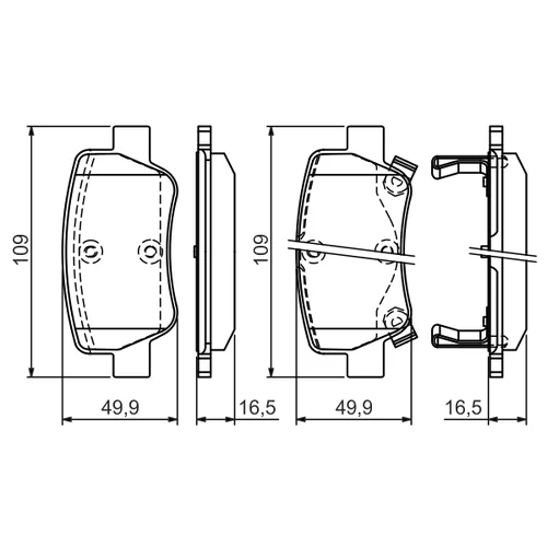Sada brzdových platničiek kotúčovej brzdy 0 986 494 403 /BOSCH/ - obr. 4