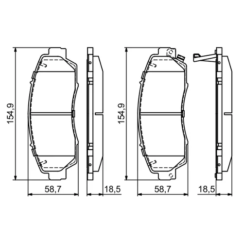 Sada brzdových platničiek kotúčovej brzdy 0 986 494 685 /BOSCH/ - obr. 6