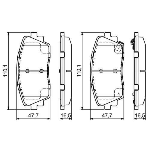 Sada brzdových platničiek kotúčovej brzdy 0 986 494 688 /BOSCH/ - obr. 6