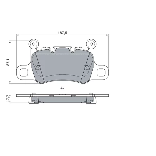 Sada brzdových platničiek kotúčovej brzdy 0 986 494 794 /BOSCH/ - obr. 6