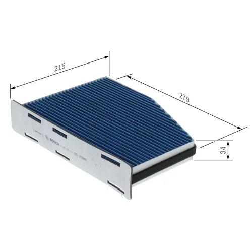 Filter vnútorného priestoru BOSCH 0 986 628 615