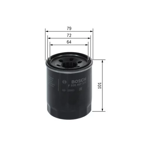 Olejový filter F 026 407 311 /BOSCH/ - obr. 4
