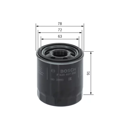 Olejový filter F 026 407 350 /BOSCH/ - obr. 4