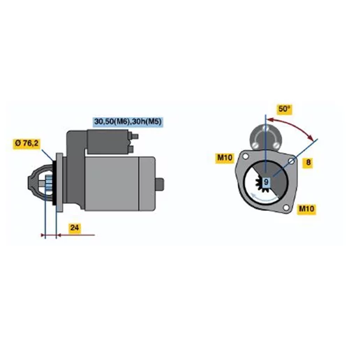 Štartér 0 001 108 245 /BOSCH/ - obr. 4
