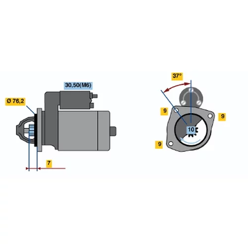 Štartér 0 001 108 420 /BOSCH/ - obr. 4