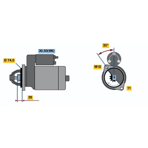 Štartér 0 001 223 018 /BOSCH/ - obr. 4