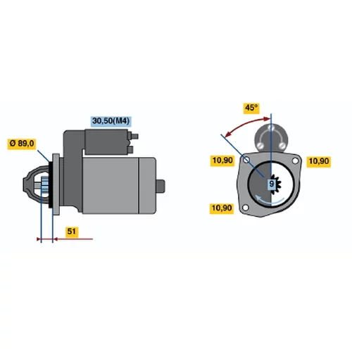 Štartér 0 001 368 301 /BOSCH/ - obr. 4
