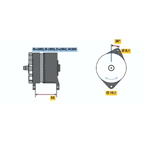 Alternátor BOSCH 0 120 468 140