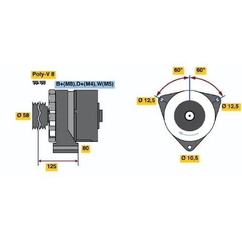 Alternátor 0 120 469 119 /BOSCH/ - obr. 4