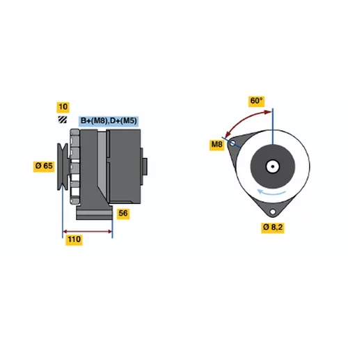 Alternátor BOSCH 0 120 489 363