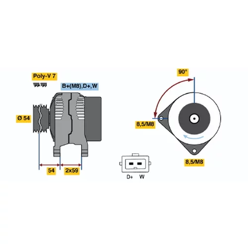 Alternátor BOSCH 0 123 320 005
