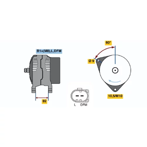 Alternátor 0 124 515 058 /BOSCH/