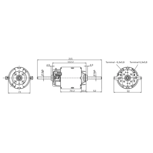 Elektromotor vnútorného ventilátora 0 130 111 042 /BOSCH/ - obr. 4