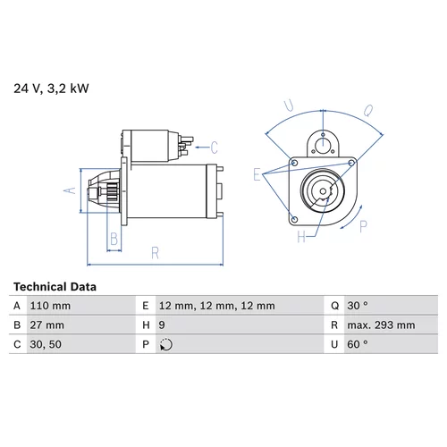 Štartér 0 986 011 160 /BOSCH/ - obr. 4